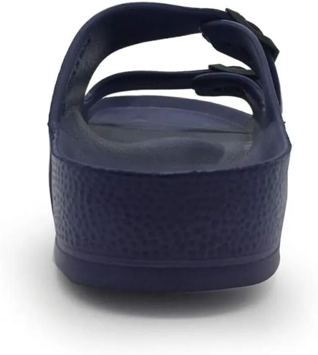 Luffymomo Adjustable Slip on Eva Double Buckle Slides for Mens