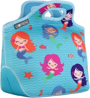 Lunch Bag For Girls, Fits A Kids Lunch Box, Insulated Neoprene Bag, Cute Little Mermaid, Bento Box and Thermos Fit Easily, Keeps Food Cold 4 Hours, Perfect For Your Daughter, Girl, or Toddler