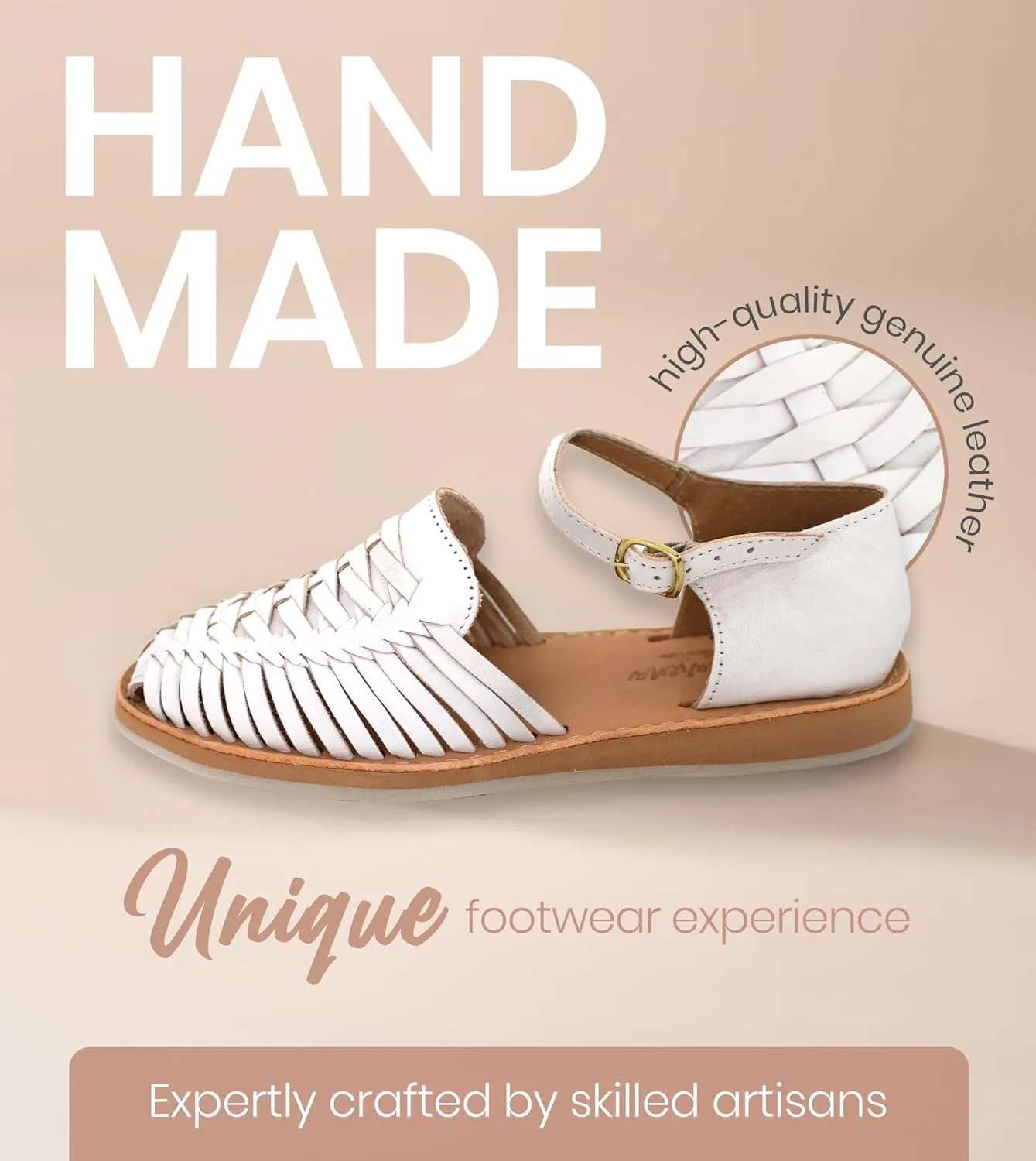 Macarena Collection Womens Shoes Leather Sandals Ankle for Women | Huarache Handmade Mexican Sandals Women | Comfortable & Stylish Womens Sandals 3050 Ankle Strap