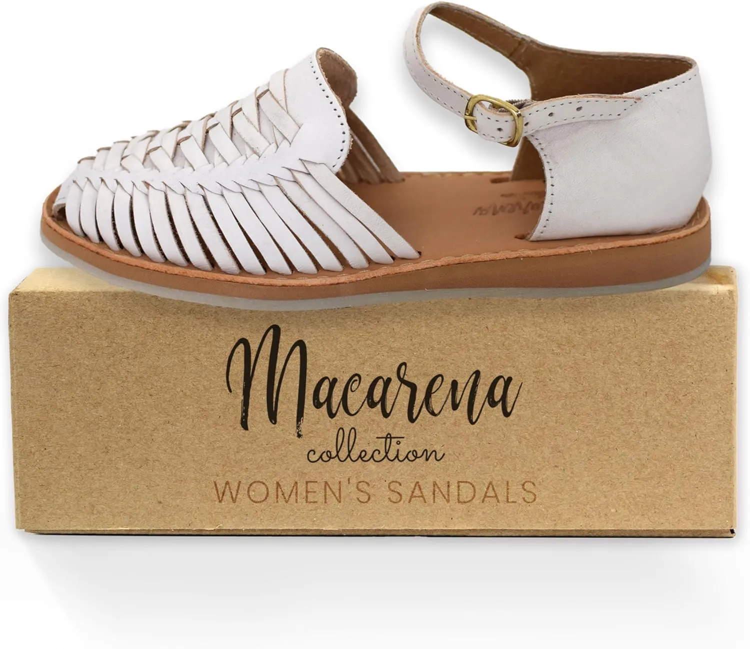 Macarena Collection Womens Shoes Leather Sandals Ankle for Women | Huarache Handmade Mexican Sandals Women | Comfortable & Stylish Womens Sandals 3050 Ankle Strap