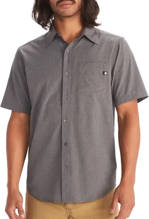 MARMOT Men's Aerobora Short Sleeve Button-Down Shirt - Lightweight, Packable, Quick-Drying UPF Protection