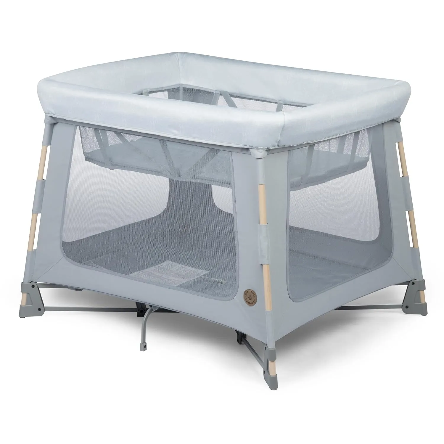 Maxi-Cosi Swift Baby Playpen with Mat, Baby Play Yards, Pack and Play with Bassinet - Portable Playpen for Babies and Toddlers, Classic Slate