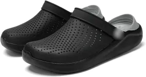 Men Sandals Rubber Clogs for Men Unisex Garden Shoes Black(Gray,40 Code)