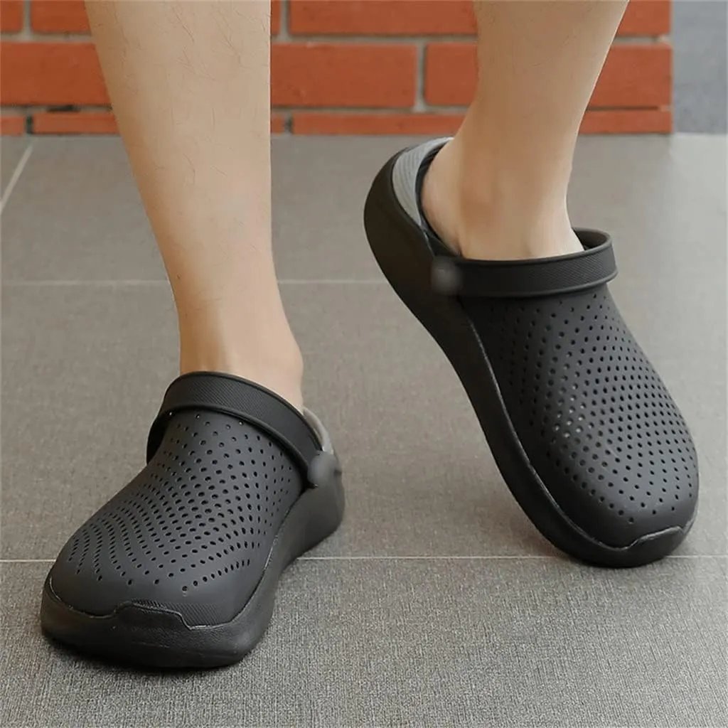 Men Sandals Rubber Clogs for Men Unisex Garden Shoes Black(Gray,40 Code)