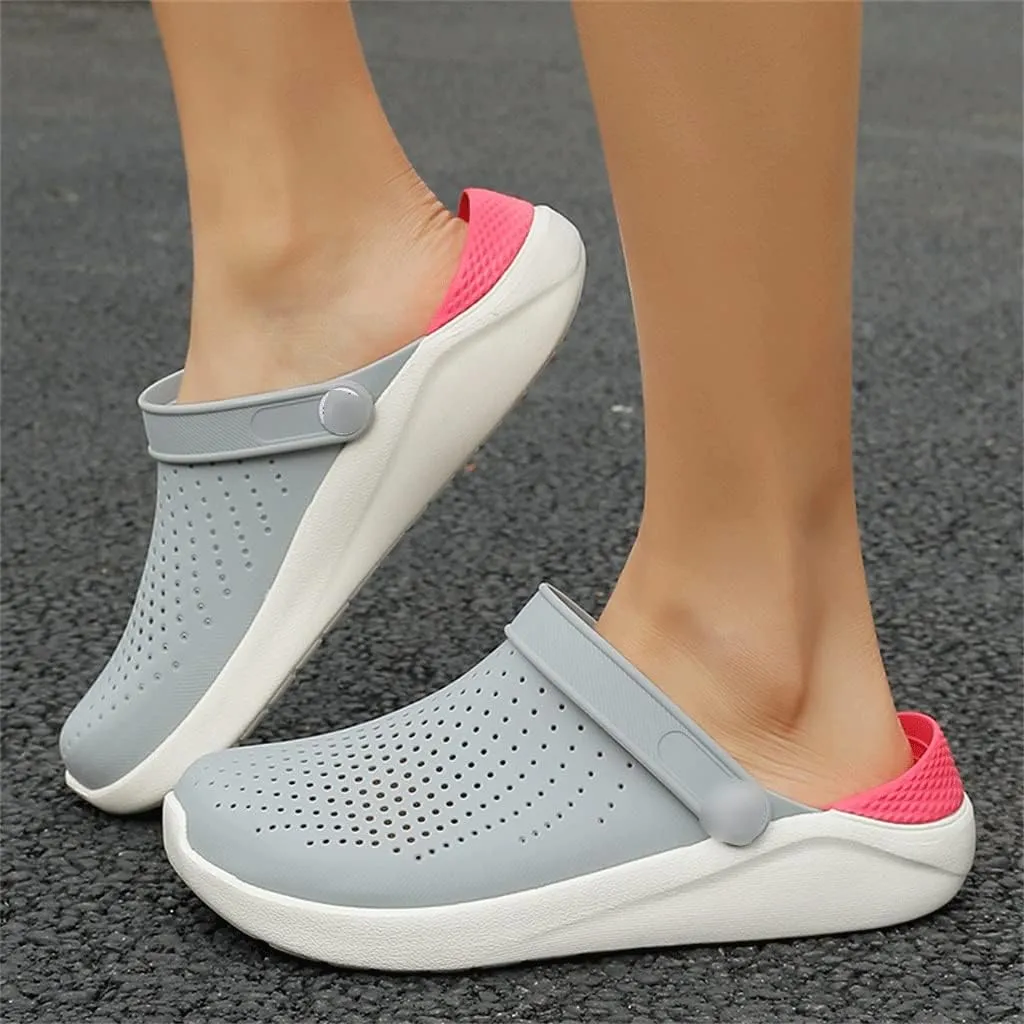 Men Sandals Rubber Clogs for Men Unisex Garden Shoes Black(Gray,40 Code)