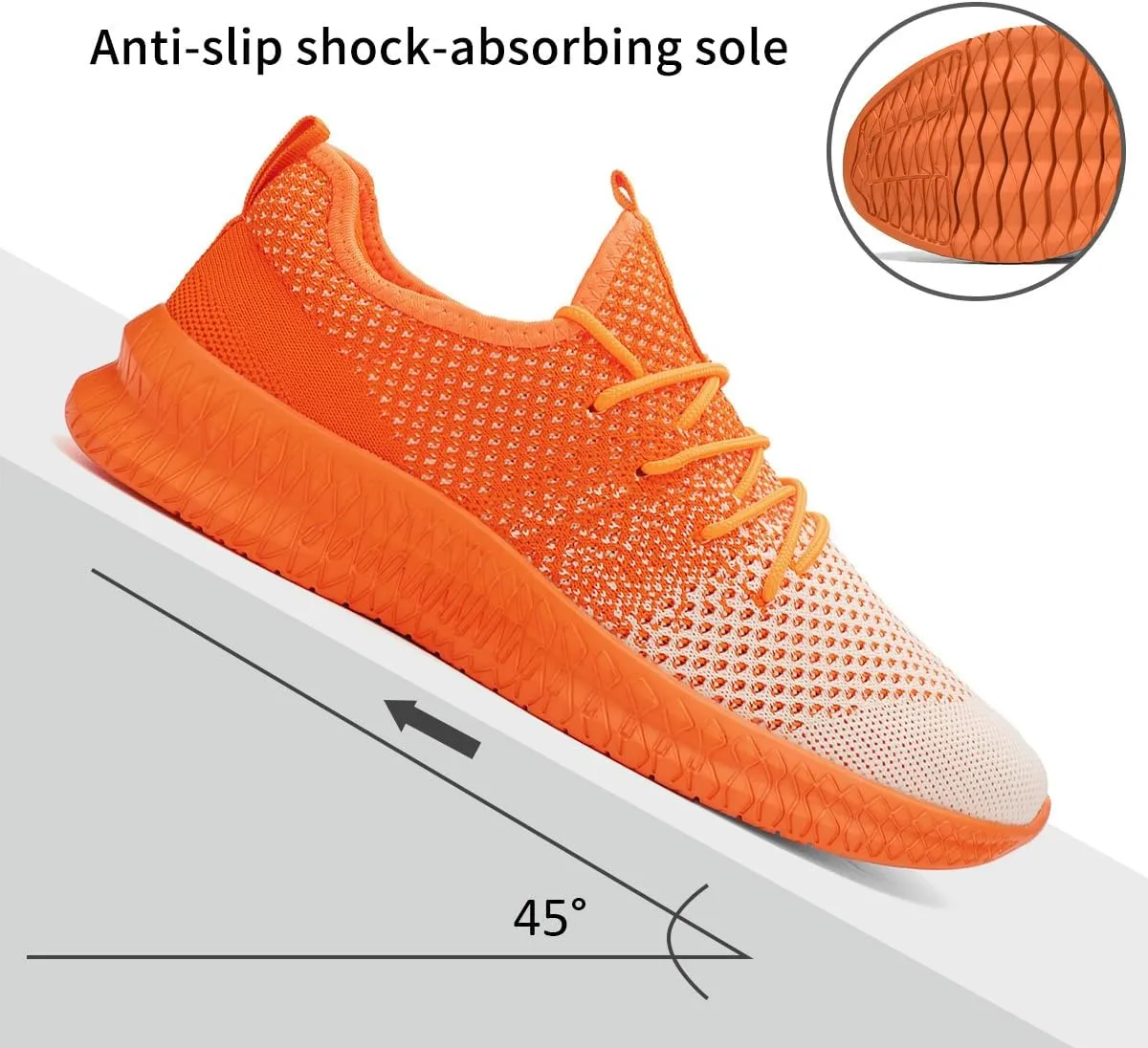 Men Slip On Running Shoes Lightweight Breathable Non-Slip Gym Sneakers Cushioned Comfort for Walking Fitness & Daily Training Leisure Athletic Sports Design