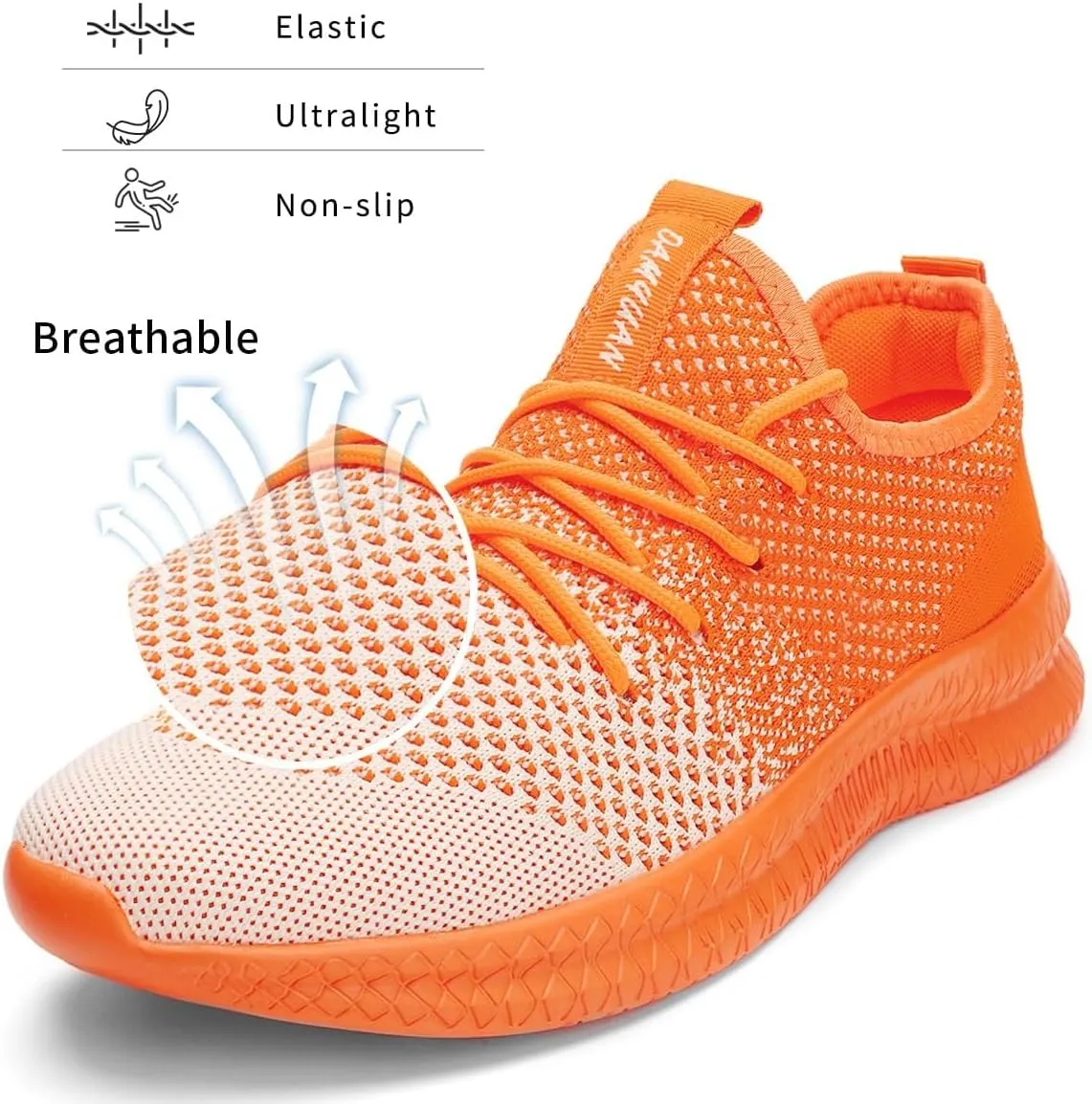 Men Slip On Running Shoes Lightweight Breathable Non-Slip Gym Sneakers Cushioned Comfort for Walking Fitness & Daily Training Leisure Athletic Sports Design