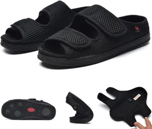 Men's Diabetic Shoes Extra Wide Width Diabetic Slippers,Diabetic Walking Shoes Adjustable Closure Arch Support Orthopedic Shoes for Swollen Feet Plantar Fasciitis