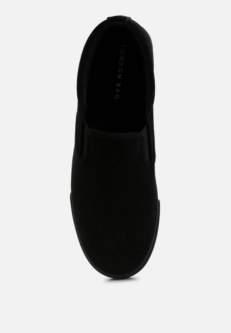 men's faux suede slip on sneakers