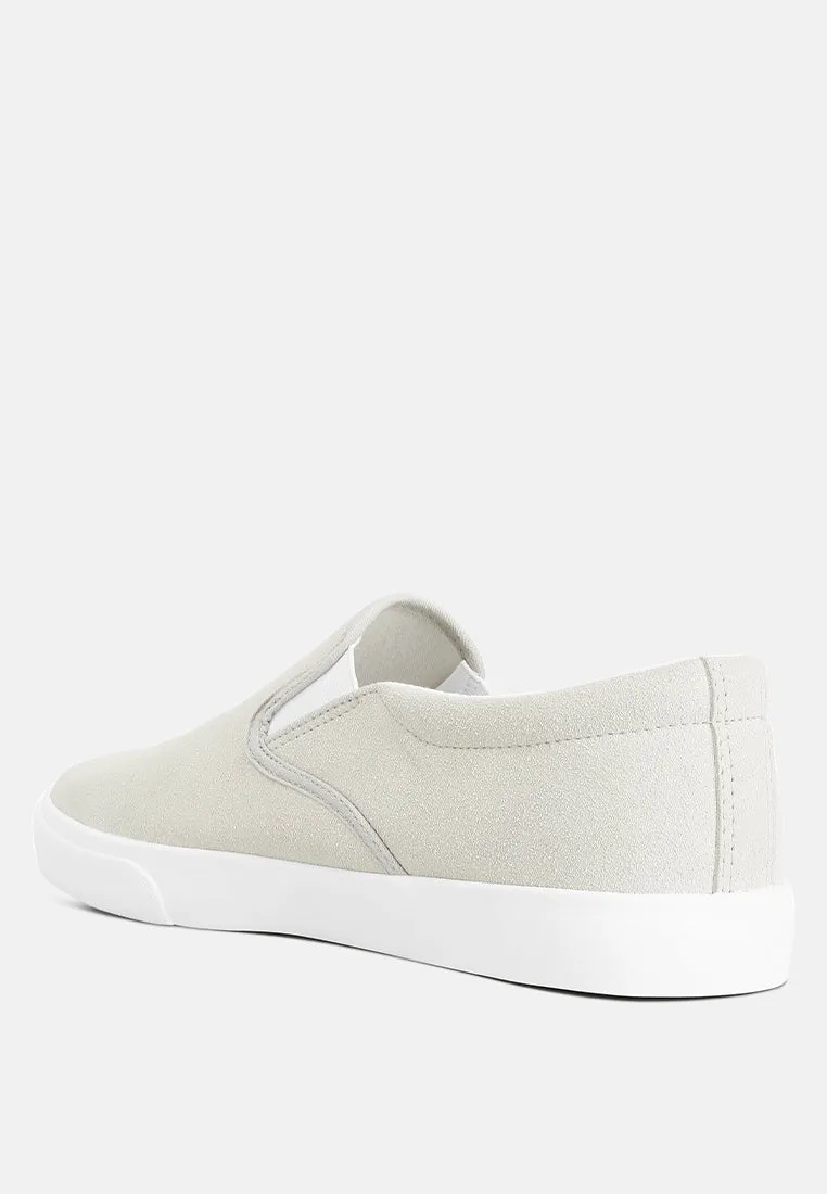 men's faux suede slip on sneakers