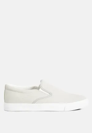 men's faux suede slip on sneakers