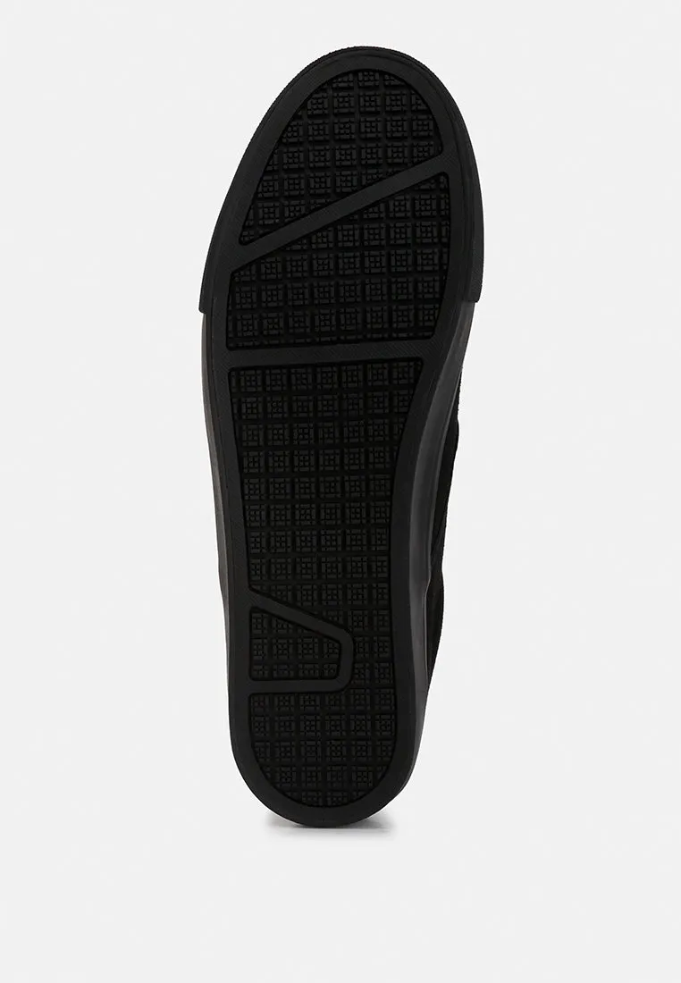 men's faux suede slip on sneakers