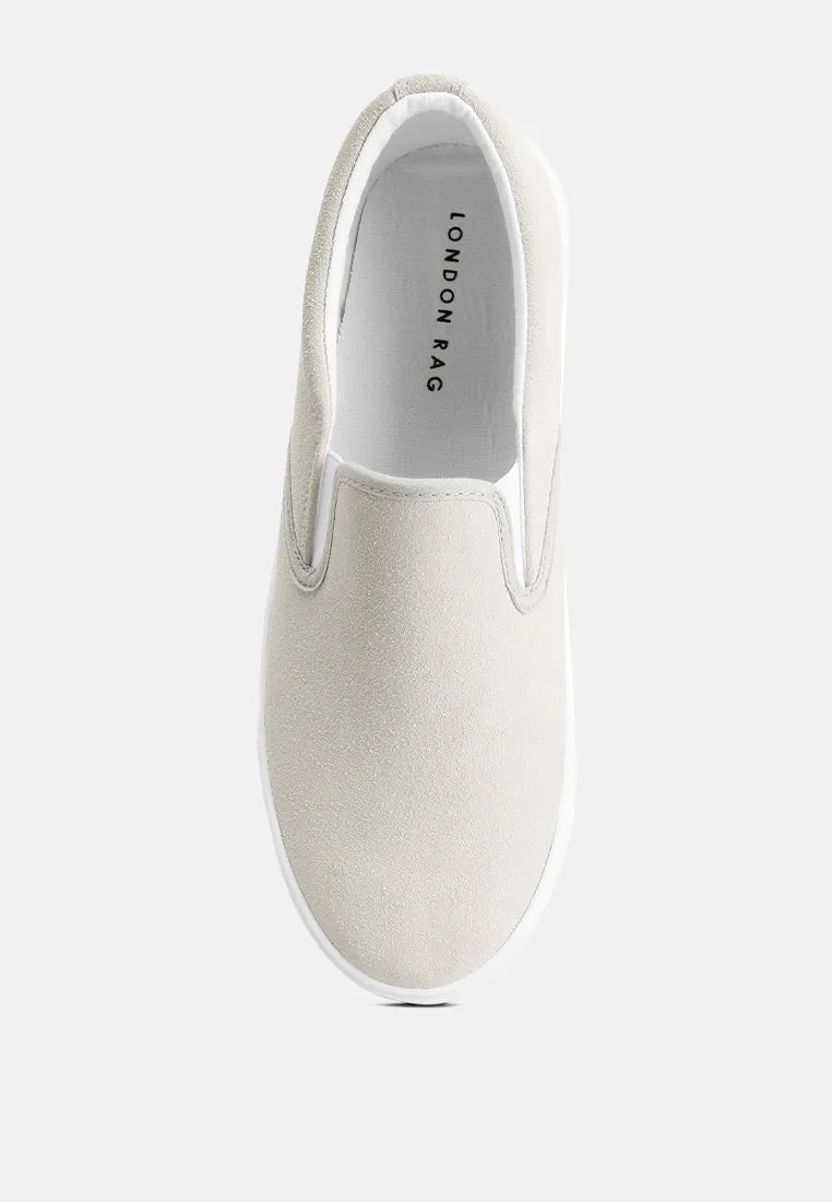 men's faux suede slip on sneakers
