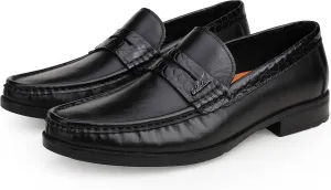 Men's Genuine Leather Loafers Crocodile Printed Slip On Soft Driving Dress Shoes