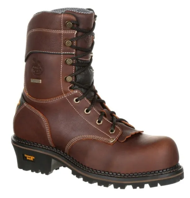 Men's Georgia Boot AMP LT Logger Composite Toe Waterproof Work Boot