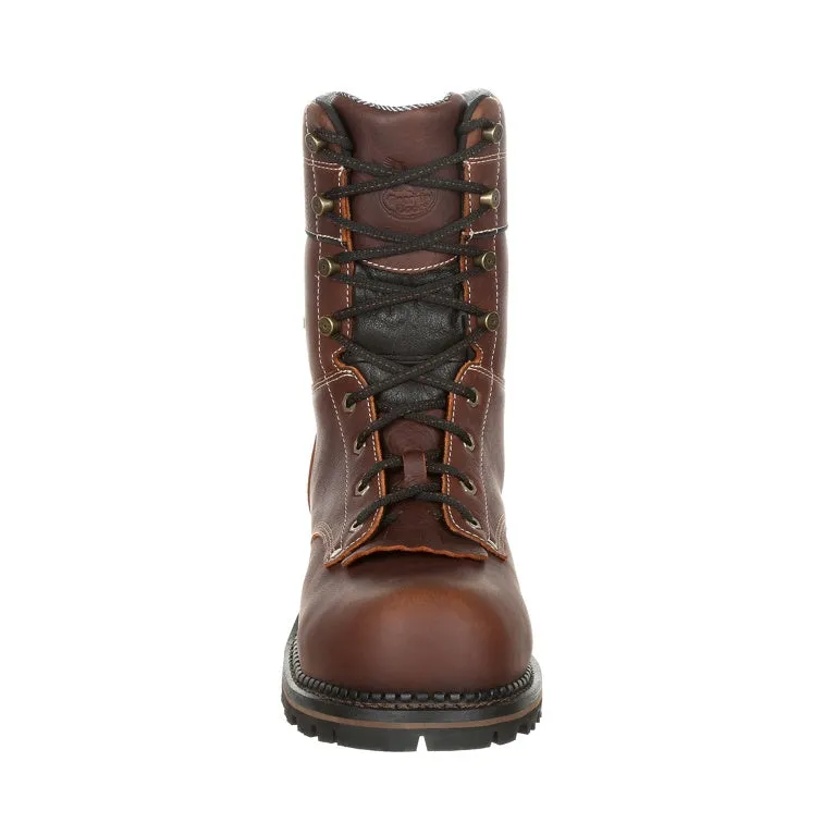 Men's Georgia Boot AMP LT Logger Composite Toe Waterproof Work Boot
