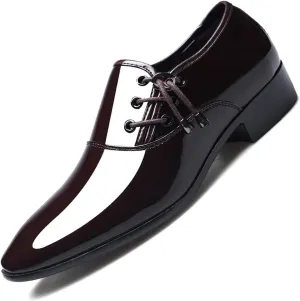 Mens Loafer Shoes Slip on Patent Leather Modern Dress Shoes for Men Business Casual Driving Prom Party Wedding Comfortable