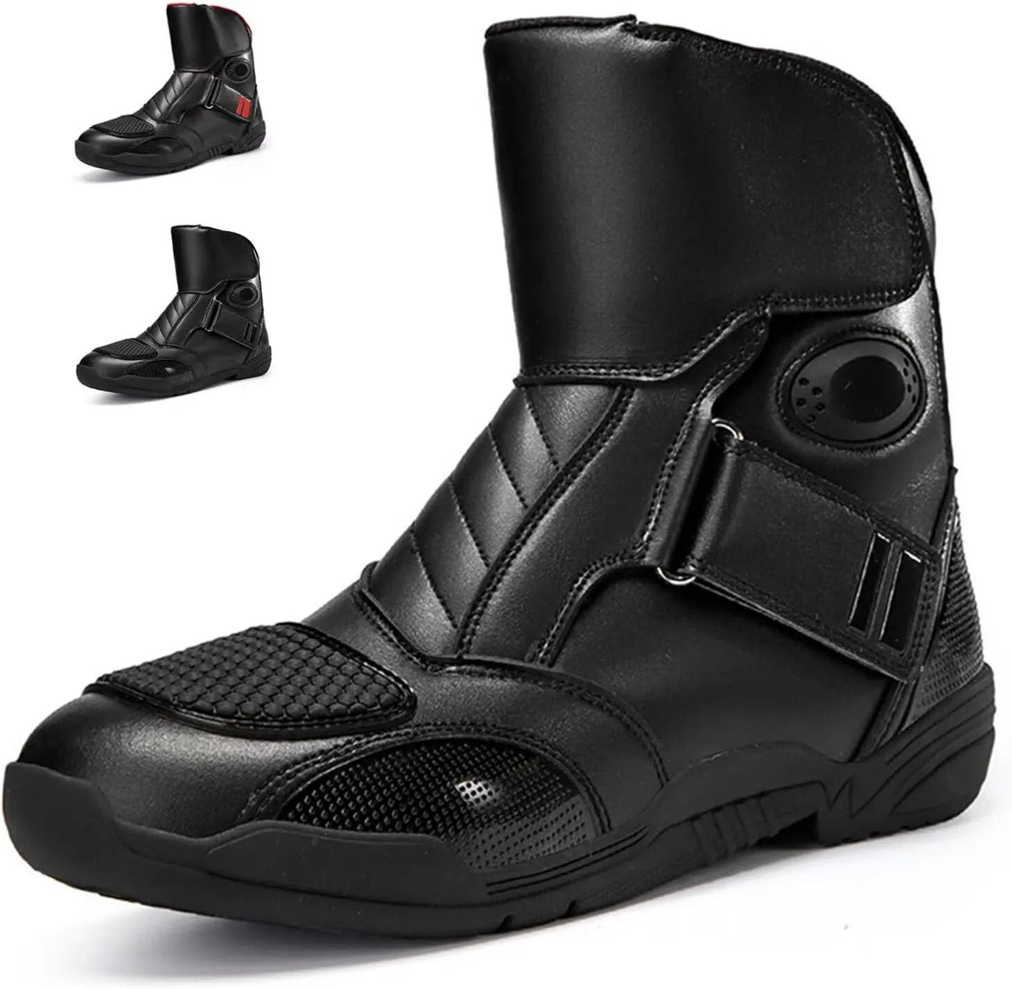 Men's Motorcycle Racing Shoes Waterproof High-Top Breathable Biker Boots Sneakers Powersports Footwear Crash Protection Protective Street Riding Dirt Bike Boots