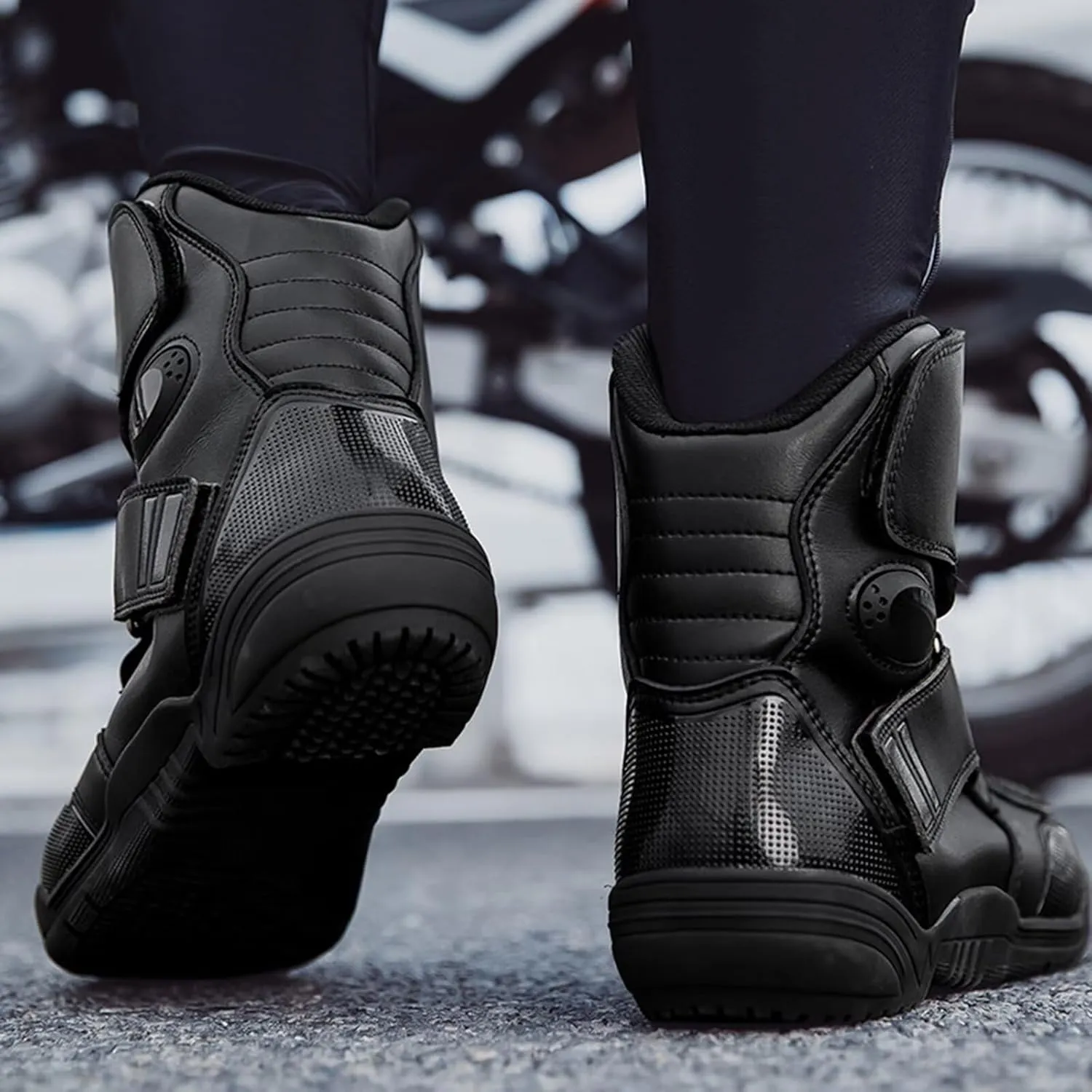 Men's Motorcycle Racing Shoes Waterproof High-Top Breathable Biker Boots Sneakers Powersports Footwear Crash Protection Protective Street Riding Dirt Bike Boots