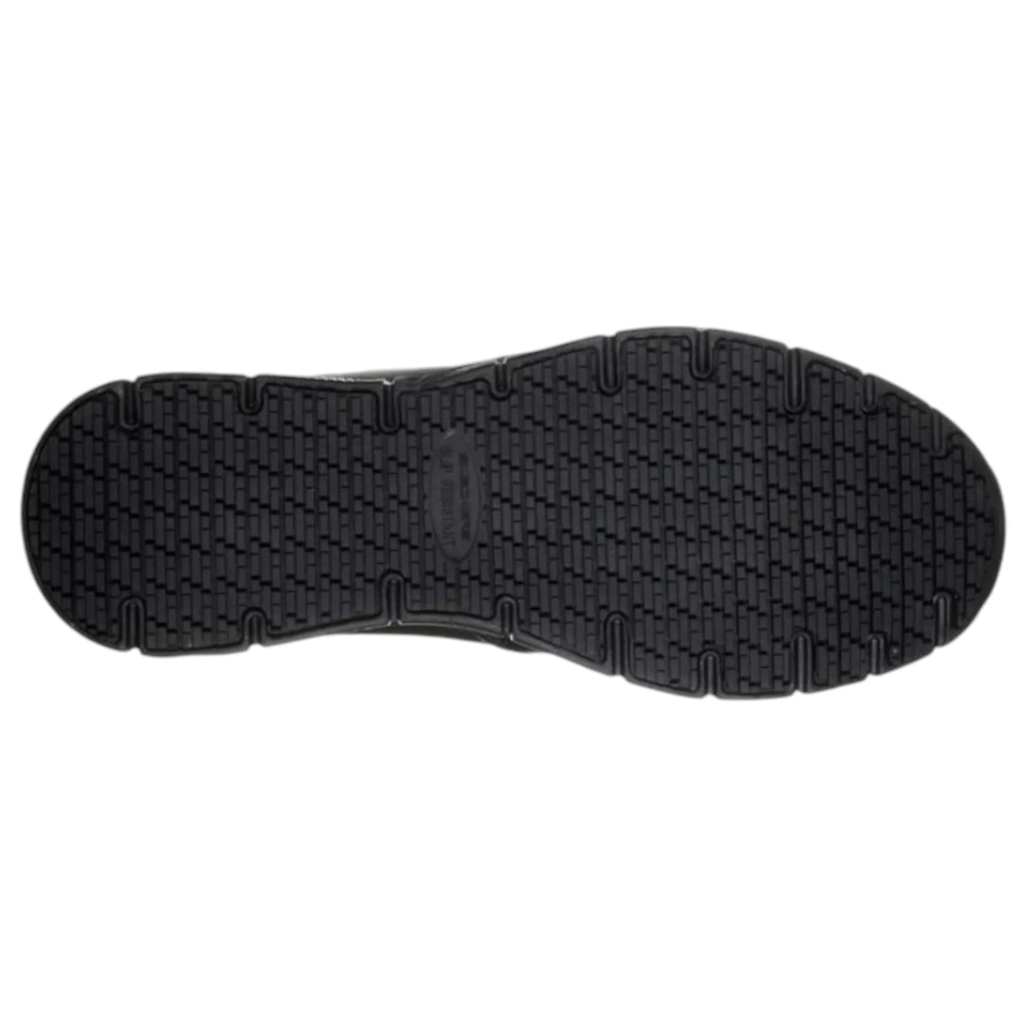Mens Skechers Nampa Groton Slip Resistant Wide Fit Black Slip On Shoes