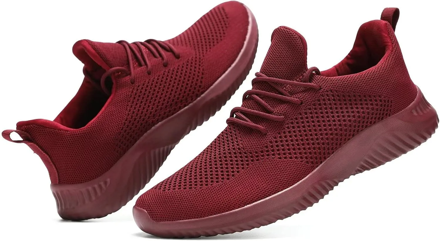 Mens Slip-on Tennis Shoes Walking Running Sneakers Lightweight Breathable Casual Soft Sole Mesh Work Gym Trainers