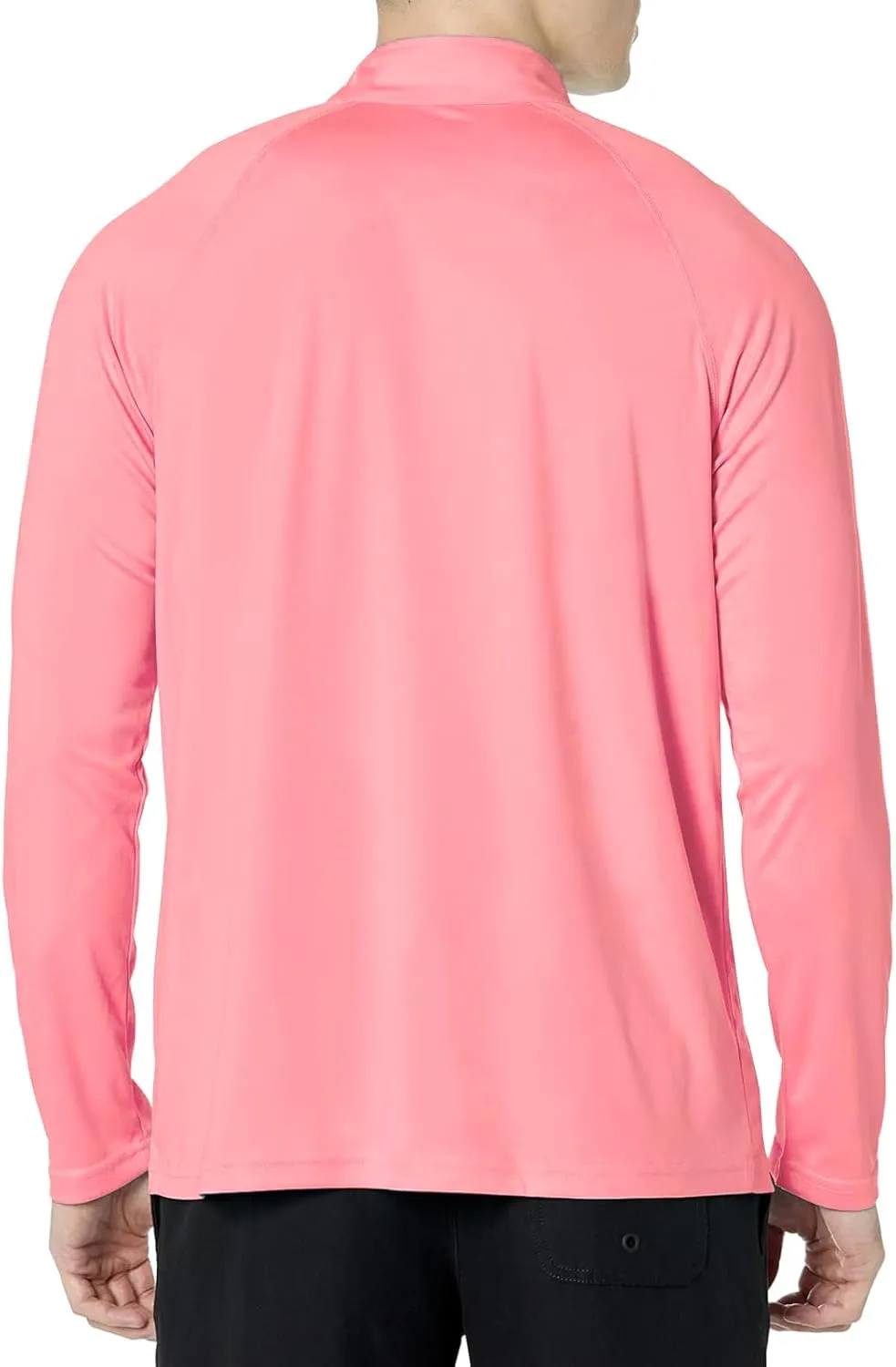 Men's UPF 50  Rash Guard 1/4 Zip Stand Collar Swim Shirt Long Sleeve