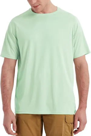 Men's UPF 50  Rash Guard Swim Shirt Short Sleeve Moisture Wicking Quick Dry Lightweight Wrinkle-Resistant