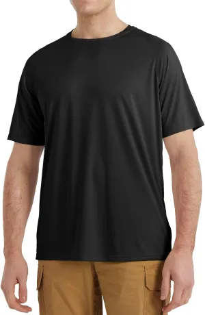Men's UPF 50  Rash Guard Swim Shirt Short Sleeve Moisture Wicking Quick Dry Lightweight Wrinkle-Resistant