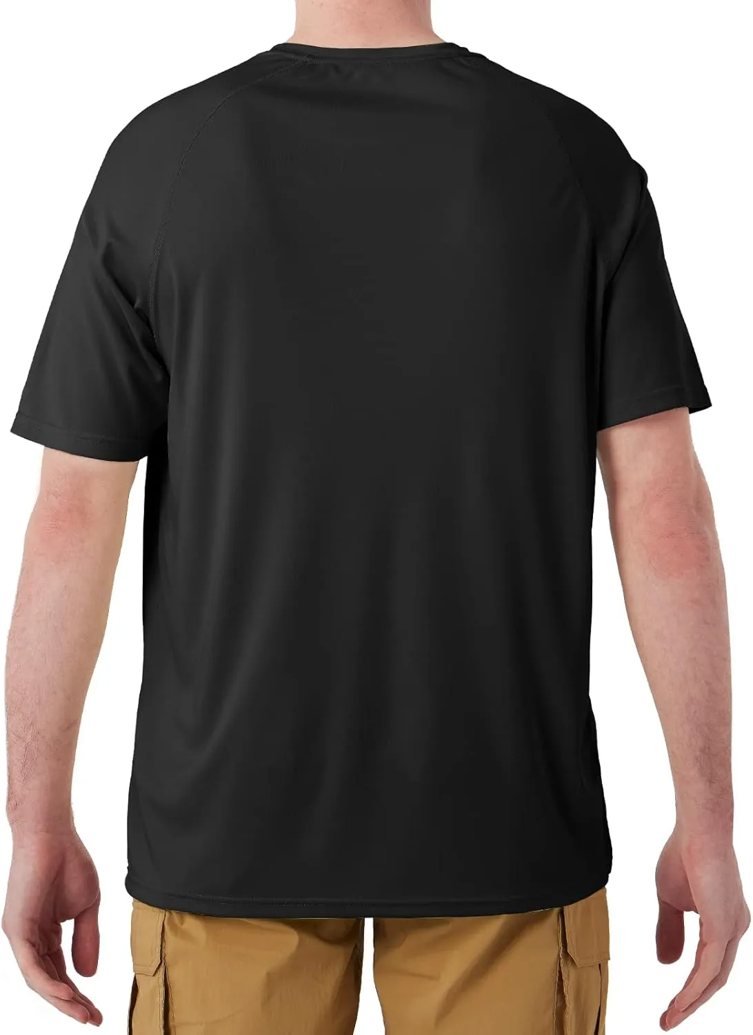 Men's UPF 50  Rash Guard Swim Shirt Short Sleeve Moisture Wicking Quick Dry Lightweight Wrinkle-Resistant