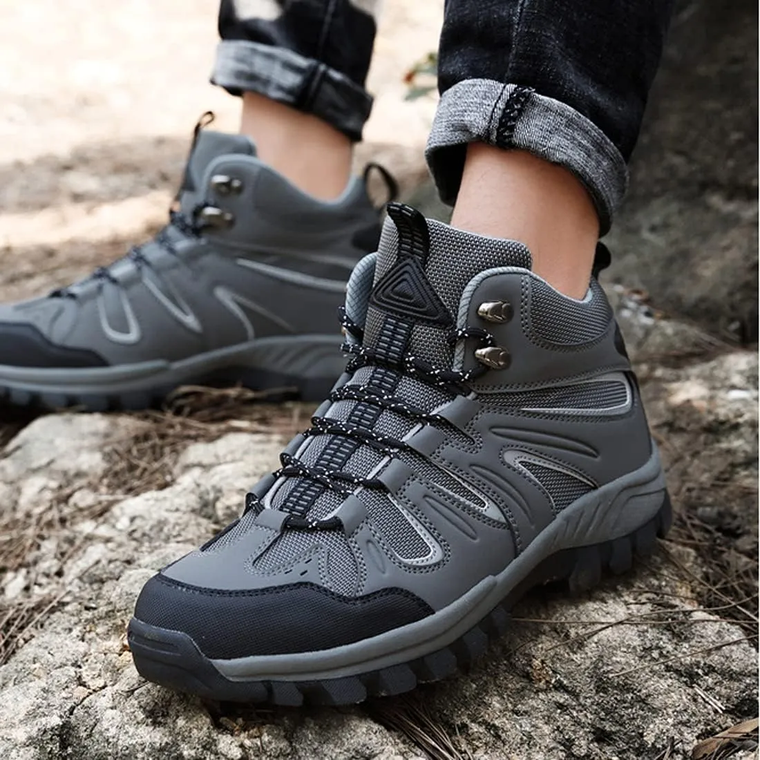 Mens Walking Boots Womens Trekking Shoes Lightweight Outdoor Hiking Boots