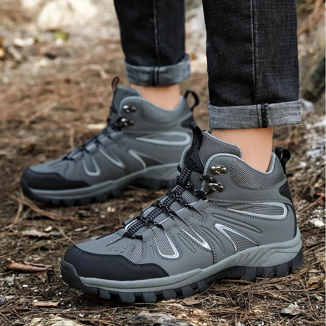 Mens Walking Boots Womens Trekking Shoes Lightweight Outdoor Hiking Boots