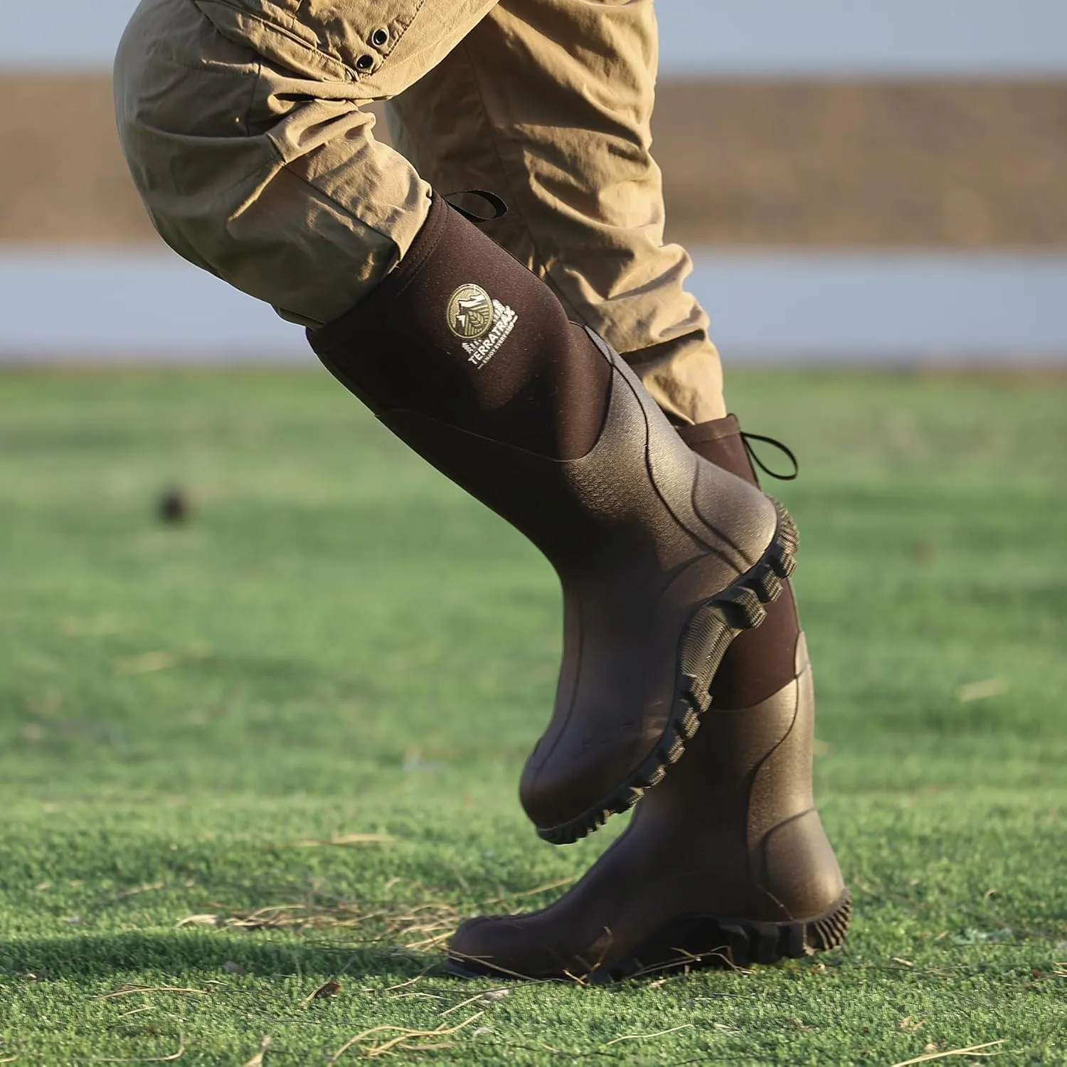 Men's Waterproof Rubber Muck Rain and Work Boot – Durable 6mm Neoprene Insulated, Ideal for Fishing Hunting & Farming