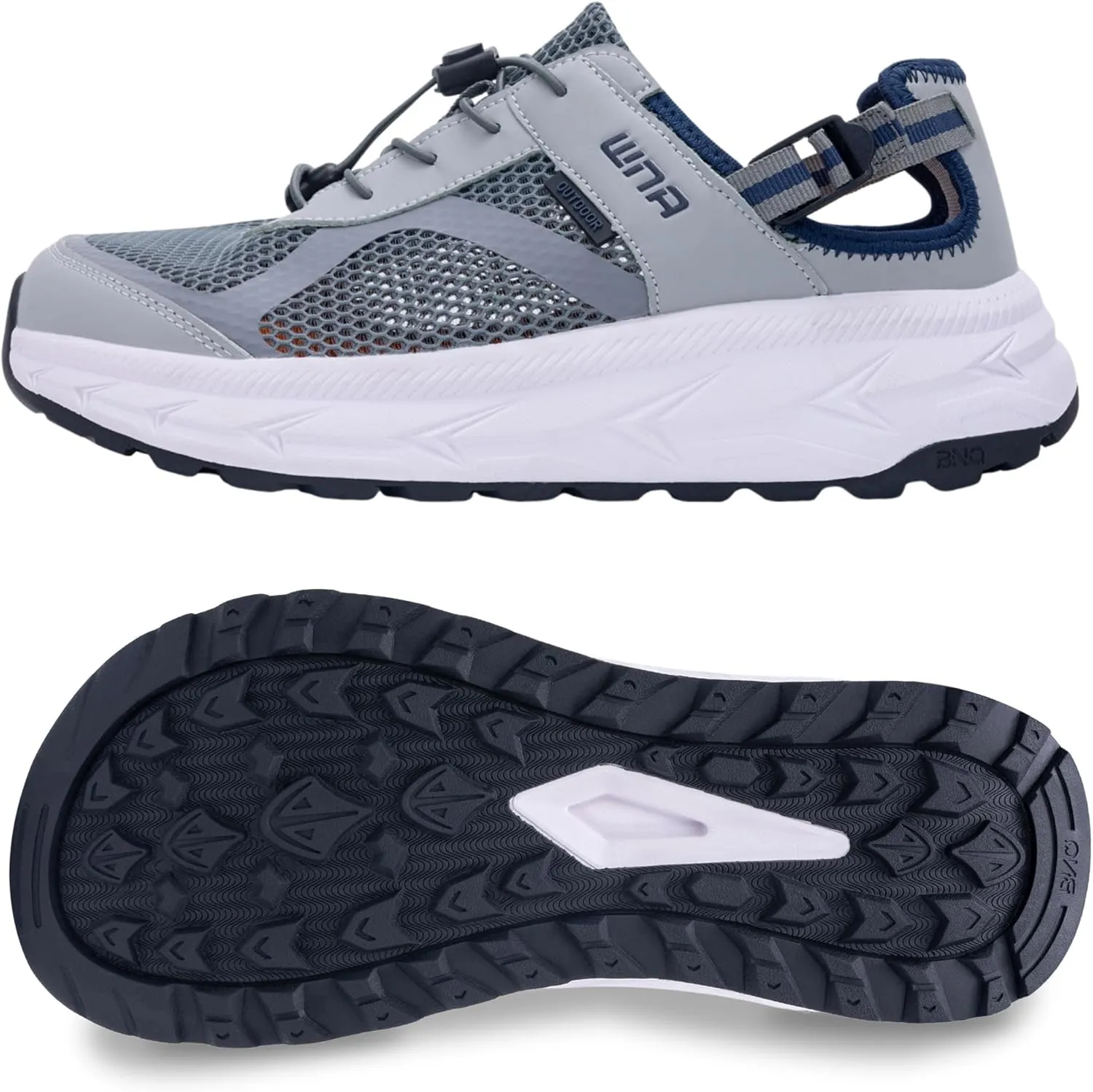 Mens Wide Hiking Sandal Summer Water Shoes Outdoor Athletic Recovery Sandals Closed Toe Walking Shoes US 8-13