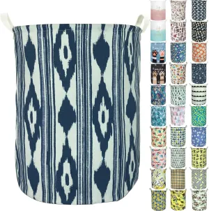 Merdes 19.7’’ Waterproof Foldable Laundry Hamper, Dirty Clothes Laundry Basket, Linen Bin Storage Organizer for Toy Collection (Blue River)