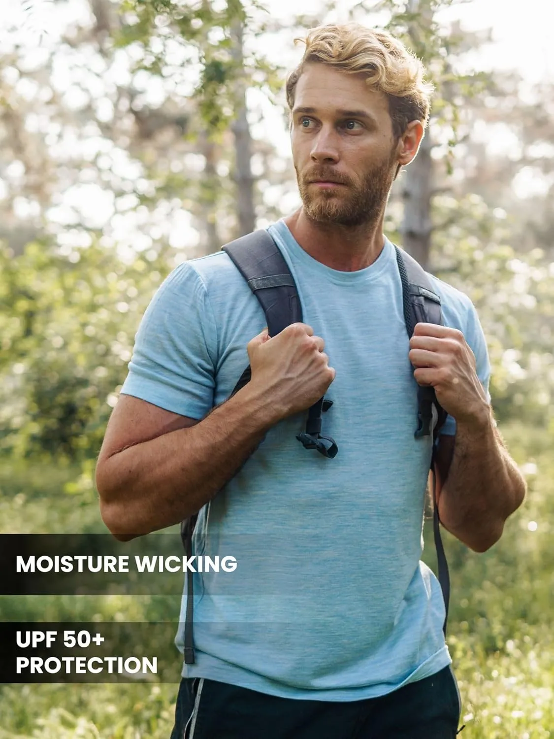 Merino.tech Merino Wool T-Shirt Mens - 100% Organic Merino Wool Undershirt Lightweight Base Layer
