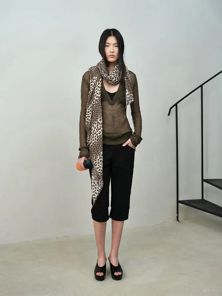 Mesh Lightweight Plaid Scarf