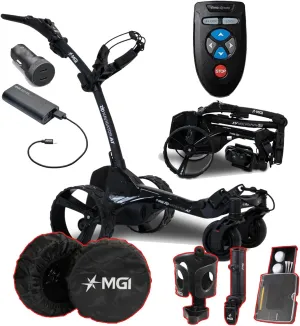 MGI Zip Navigator at All-Terrain Remote Golf Cart with Accessories | Power Bundle | 3-Year Warranty | 36 Holes Extended Battery (at -Power)
