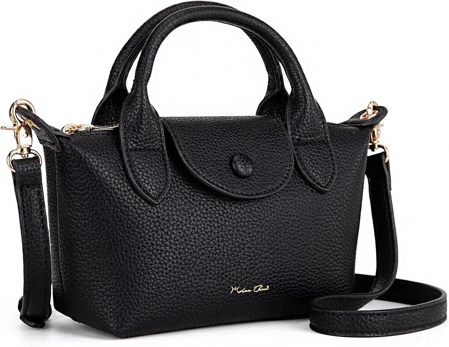 Milan Chiva Mini Crossbody Bag for Women Chic Elegant Satchel Small Top Handle Purse Lightweight