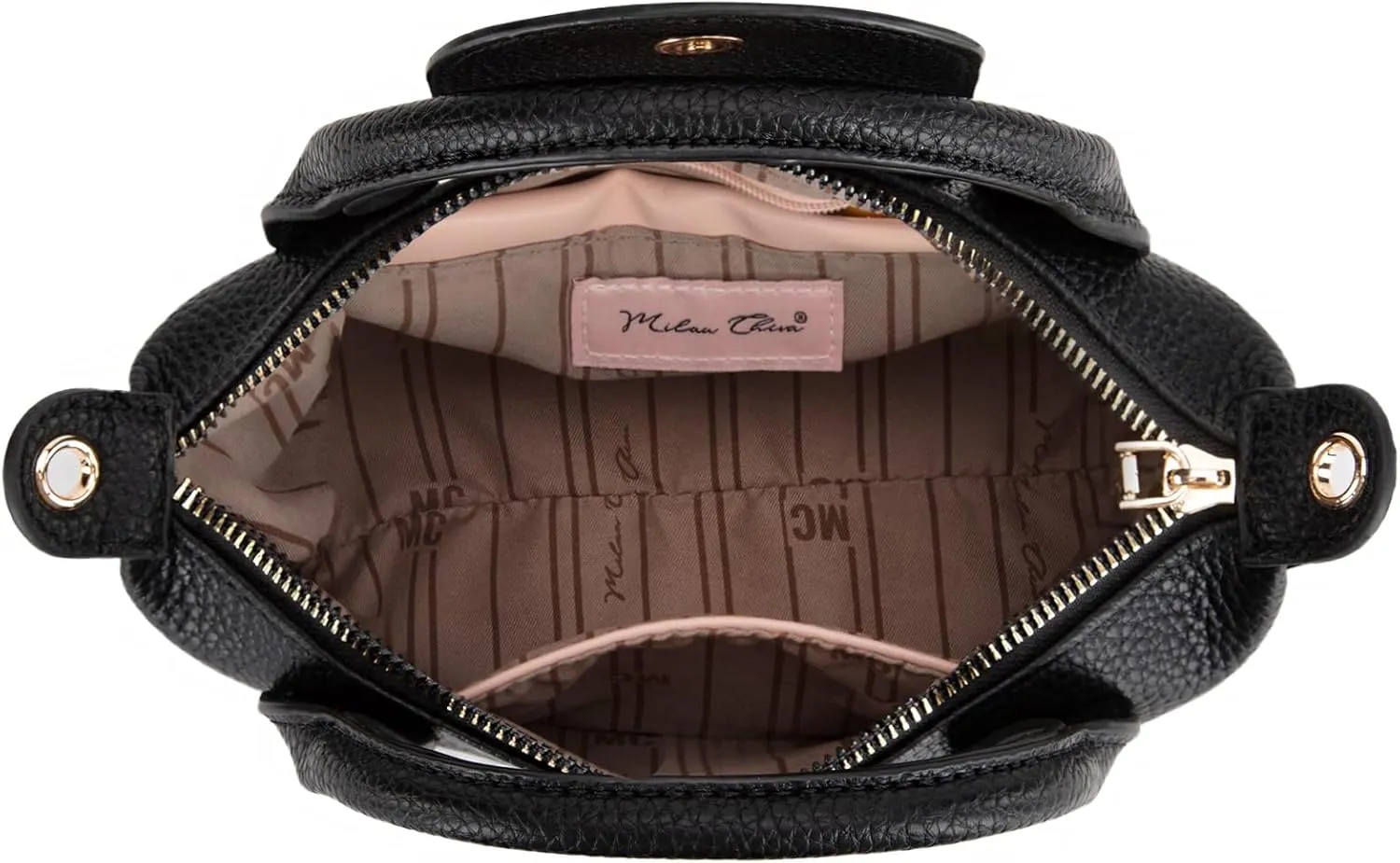 Milan Chiva Mini Crossbody Bag for Women Chic Elegant Satchel Small Top Handle Purse Lightweight