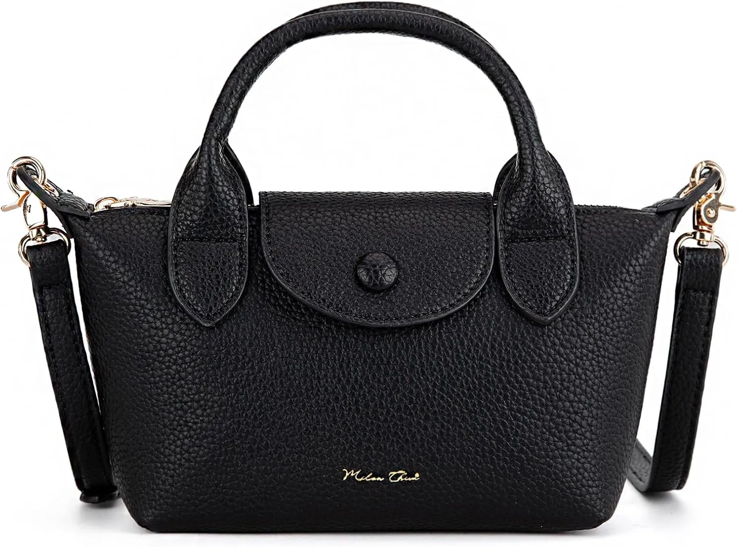 Milan Chiva Mini Crossbody Bag for Women Chic Elegant Satchel Small Top Handle Purse Lightweight
