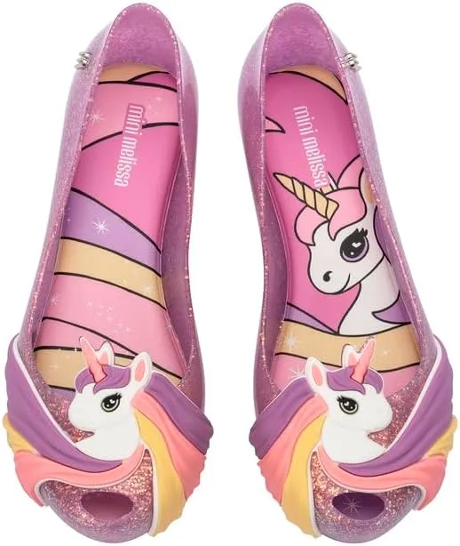 mini melissa Girl's Ultragirl Unicorn Ballet Flat