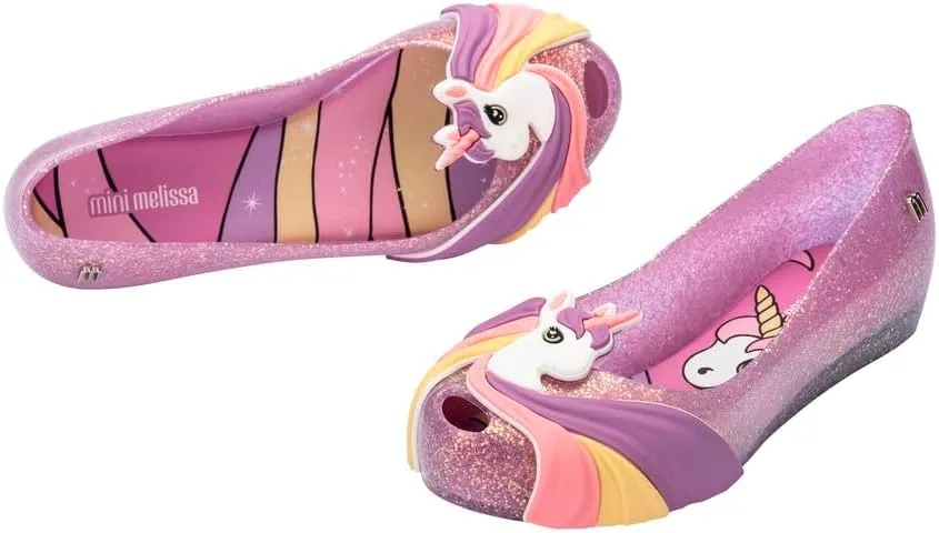 mini melissa Girl's Ultragirl Unicorn Ballet Flat