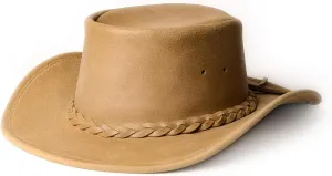 Minnetonka Unisex Fold Up Hat - Flat Brimmed Cowboy Hat with Portable Fold-Up Design and Reinforced Brim