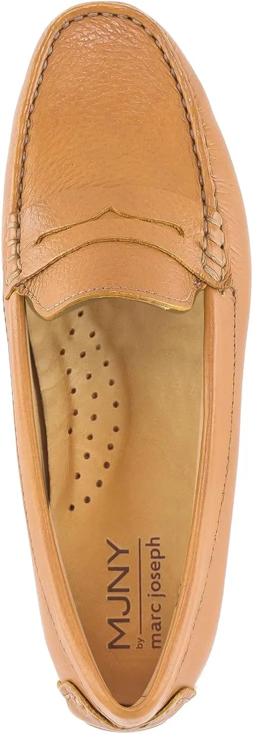 MJNY Womens Casual Comfortable Genuine Leather Lightweight Driving Moccasins Classic Fashion Penny Slip On Ladies Driving Loafer Flat Shoes