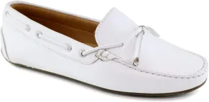 MJNY Womens Casual Comfortable Genuine Leather Lightweight Driving Moccasins Classic Fashion Tiebow Slip On Ladies Driving Loafer Flat Shoes