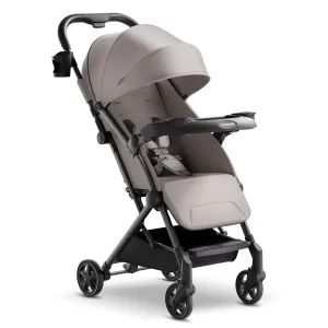 Mompush Lithe V2 Lightweight Stroller with Snack Tray, Ultra-Compact Fold & Airplane Ready Travel Stroller, Near Flat Recline Seat, Cup Holder, Raincover & Travelbag Included
