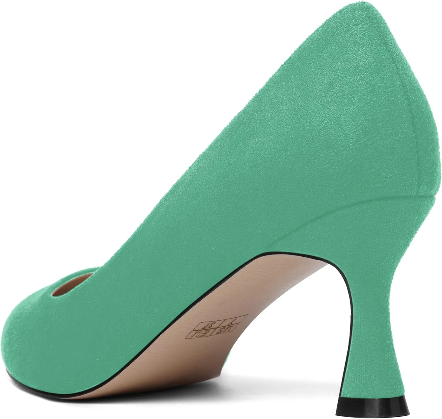 MOVINSTEPS Womens Pointed Toe Evening Sexy Suede Slip On Stiletto Mid Heel Pumps Shoes 2.5 Inch