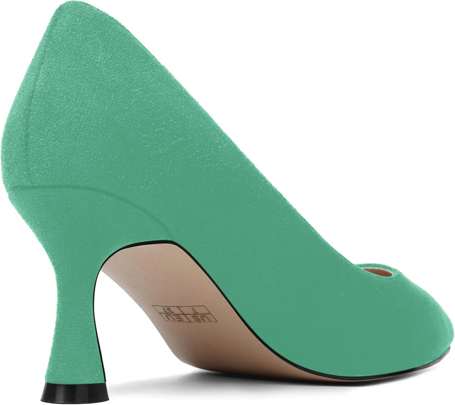 MOVINSTEPS Womens Pointed Toe Evening Sexy Suede Slip On Stiletto Mid Heel Pumps Shoes 2.5 Inch