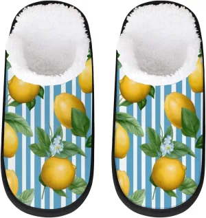 Nectarines Women's Indoor Bedroom Slippers Soft Fuzzy Slip On House Slippers for Winter Bedroom Outdoor