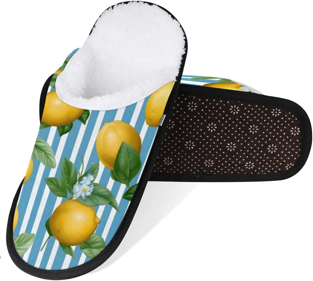 Nectarines Women's Indoor Bedroom Slippers Soft Fuzzy Slip On House Slippers for Winter Bedroom Outdoor